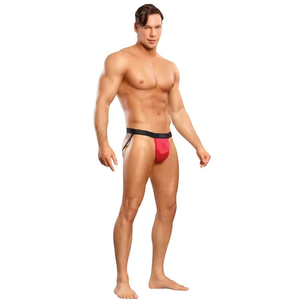 JOCK SATIN LYCRA RED L/XL