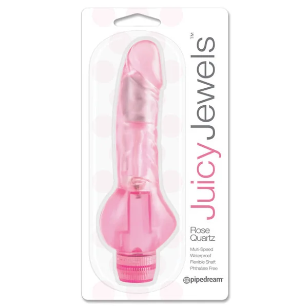 Juicy Jewels Rose Quartz Vibrator - Pink