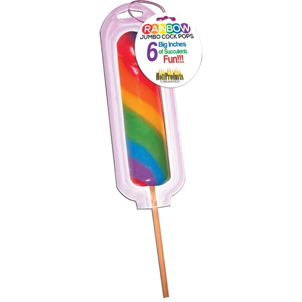 JUMBO RAINBOW COCK POPS 1PC