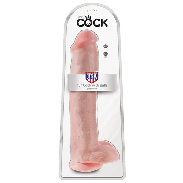 King Cock 15 Inch Realistic Dildo W/balls