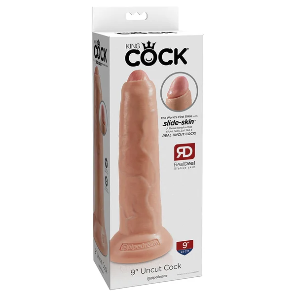 King Cock 9" Uncut Cock - Light