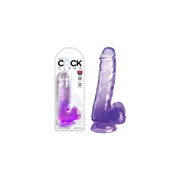 King Cock Clear Dildo With Balls 6" by Pipedream Products®