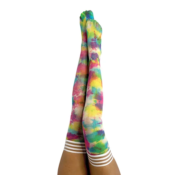 Kix'ies Gilly Tie Die Thigh High Bright Color