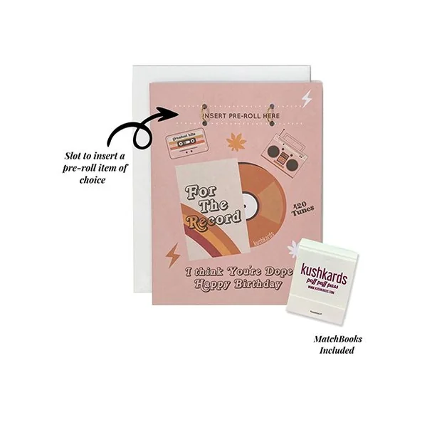 Kush Kards For The Record Greeting Card With Matchbook