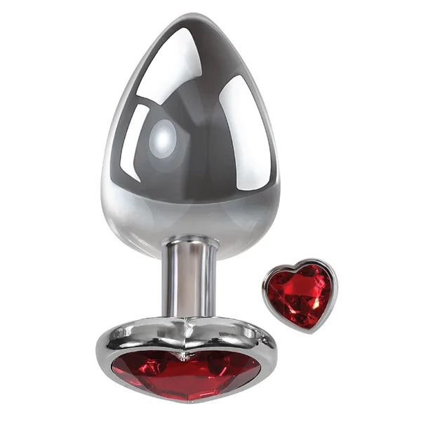 Large Red Heart Gem Anal Plug