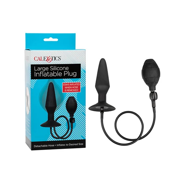 Large Silicone Inflatable Plug - Black