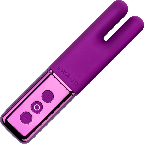 Le Wand Deux Rechargeable Dual Silicone Tipped Vibrator - Cherry Purple