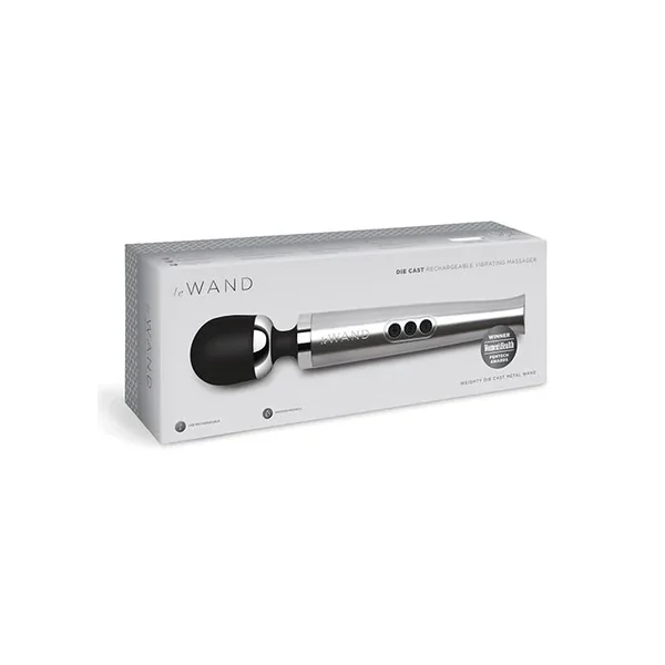 Le Wand Die Cast Rechargeable Vibrating Massager – Silver