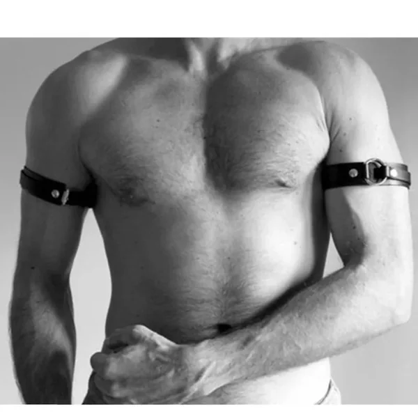 Leather Armband Wristband Adjustable BDSM Clubwear