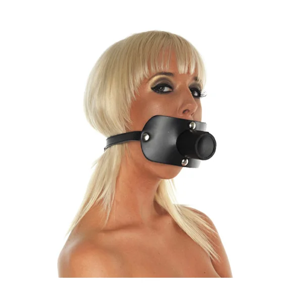 Leather Gag With Urine Tube