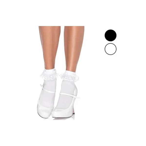 Leg Avenue 3013 Diem Lace Ruffle Anklet Socks