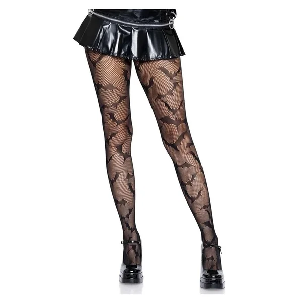 Leg Avenue Bat Net Tights – OS – Black