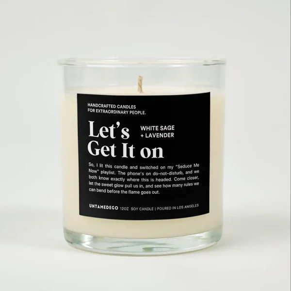 Let's Get It On Glass Candle