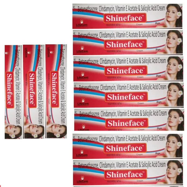 LIFECOM SHINEFACE CREAM (Pack Of 10) (20g Each)