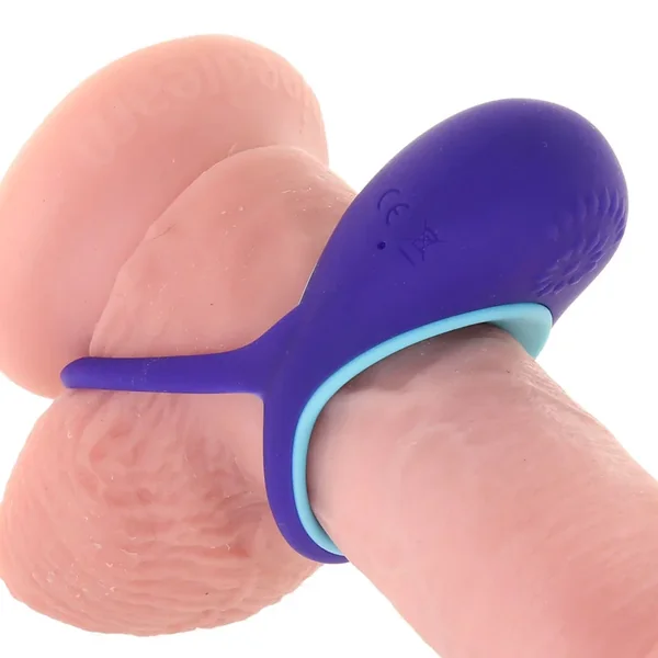 Link Up Alpha Silicone Rechargeable Penis Ring SET – Purple/Blue
