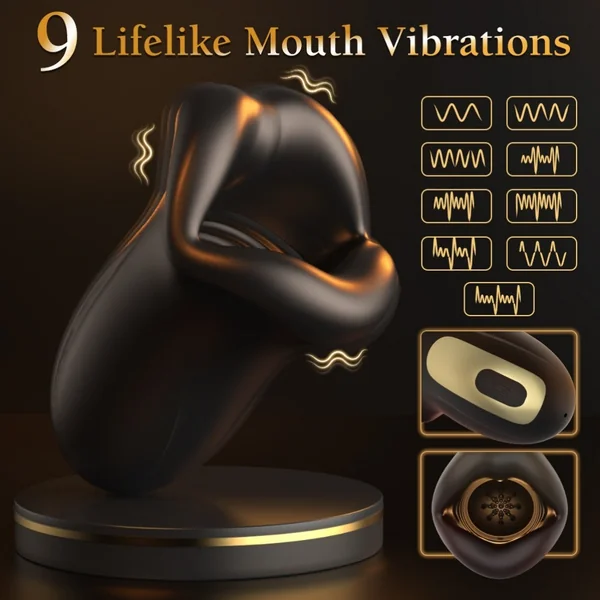 Lip-Shaped Silicone Blowjob Masturbation Cup - Male Oral Sex Toys Penis Massage Trainer