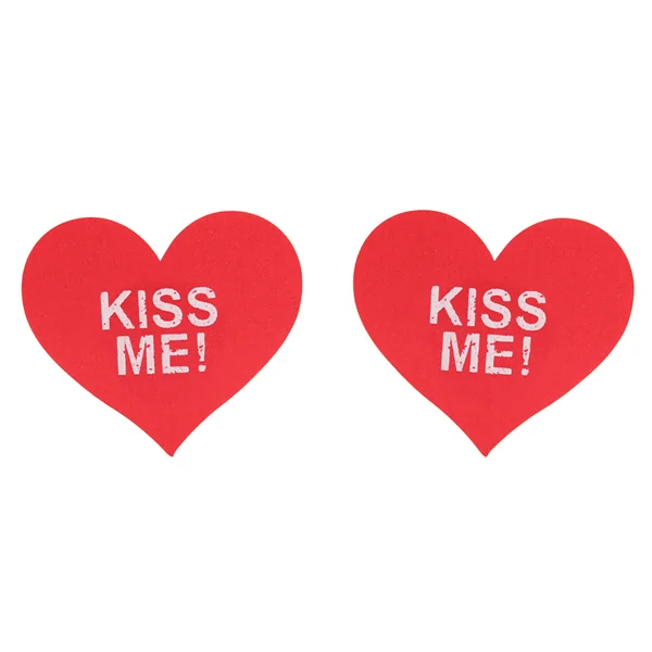 Love in Leather Kiss Me Heart Nipple Pasties