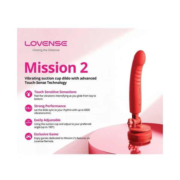 Lovense Mission 2 Touch-Sensitive Tech – Red