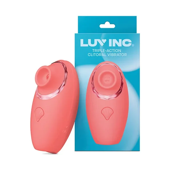 Luv Inc. Triple – Action Clitoral Vibrator – Coral