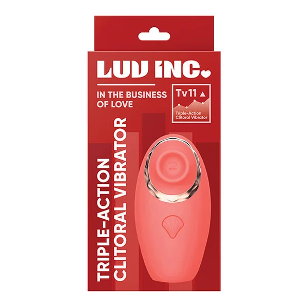 Luv Inc. Triple - Action Clitoral Vibrator - Coral