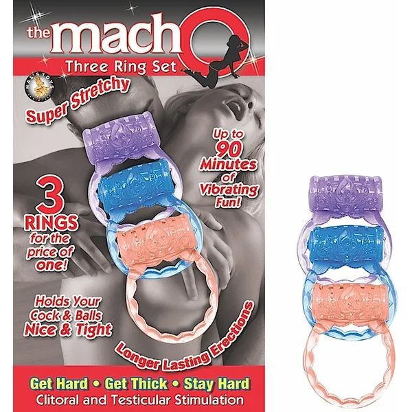 MACHO COLLECTION THREE RING SET