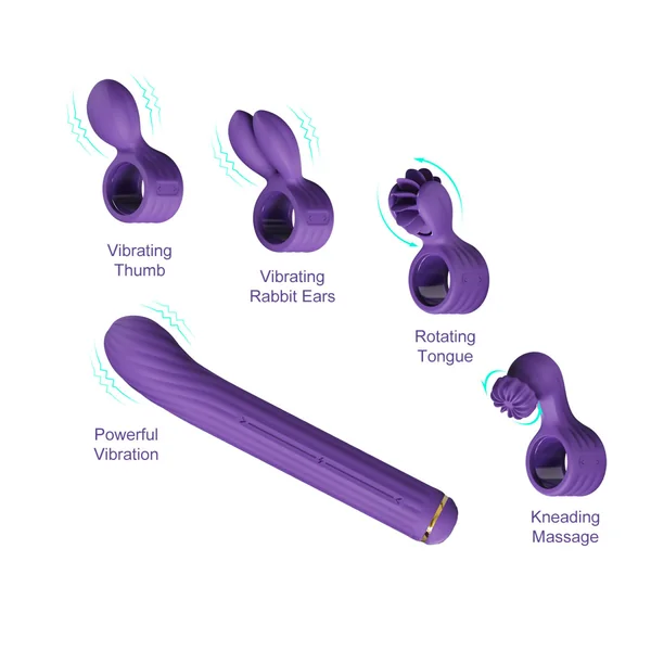 MAGIC STICK S1 PLUS MULTI FUNCTIONING VIBE PURPLE (NET)
