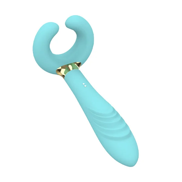 Magnetic Charging C-Shaped Three-Head Vibrator For Couples Single