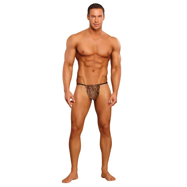 Male Power Animal Print Thong