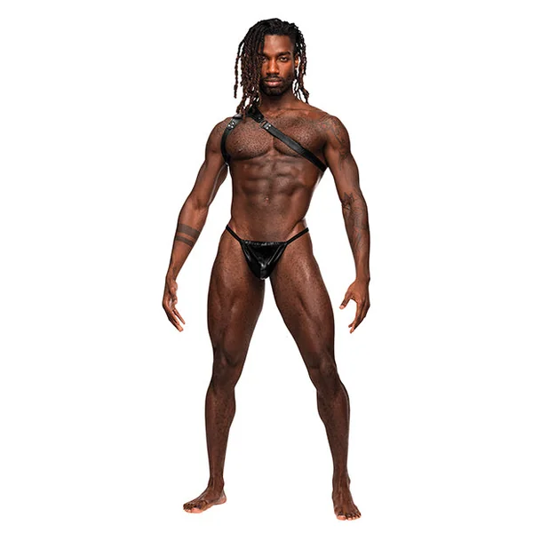Male Power Leather Zodiac Shoulder Harness