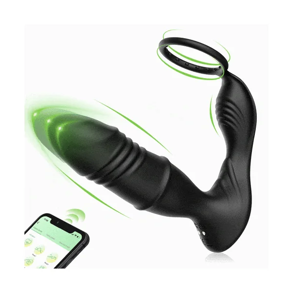 Mason APP/Controller & 9-Telescopic /Vibration & Cock Rings Prostate Massager