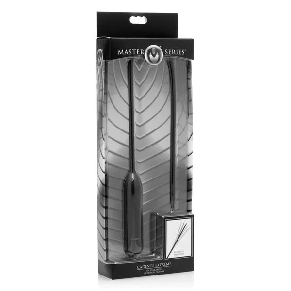 Master Series Cadence Extreme Vibrating Urethral Sound, 17.75″/20cm, Black