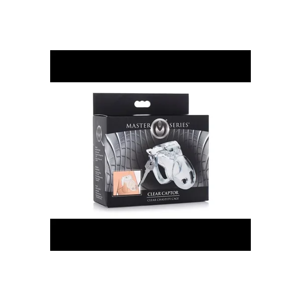 Master Series Clear Captor Chastity Cage with Keys – Small