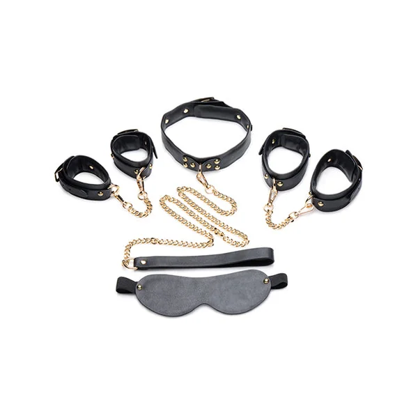 Master Series Golden Submission Black and Gold Bondage Kit
