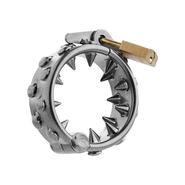 Master Series Impaler Locking CBT Ring with Spikes – Silver