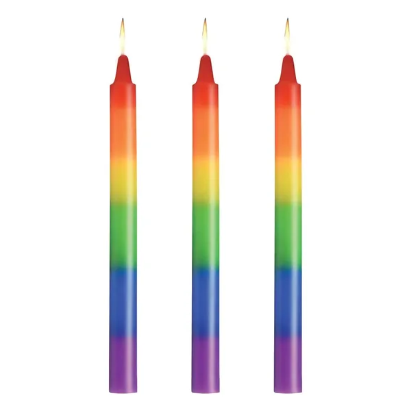 Master Series® Pride Rainbow Drip Candles 3-Pack