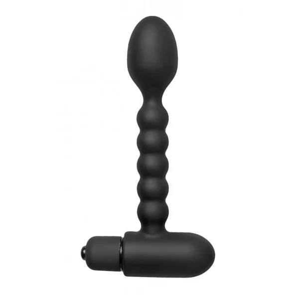 MASTER SERIES PROSTATIC PLAY SOJOURN PLUS SLIM RIBBED SILICONE PROSTATE VIBE