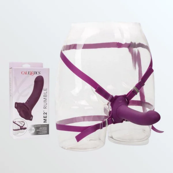 ME2 Rumble Probe Rechargeable Waterproof Silicone Strap-On Harness Vibrator