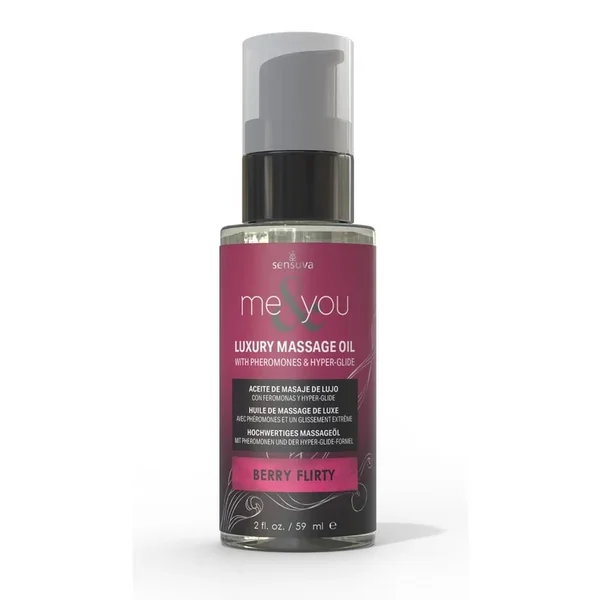 Me and You Pheromone Infused Luxury Massage Oil Berry Flirty 2oz