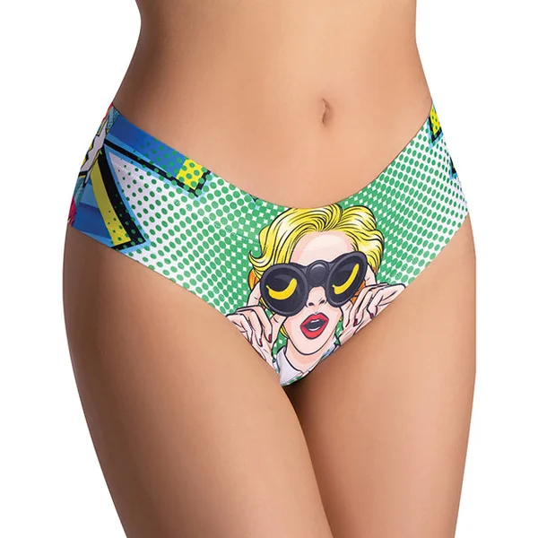 Mememe Comics Curious Girl Printed Thong