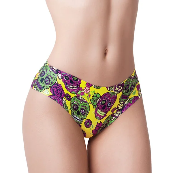 Mememe Skulls Lovers Muertos Printed Thong