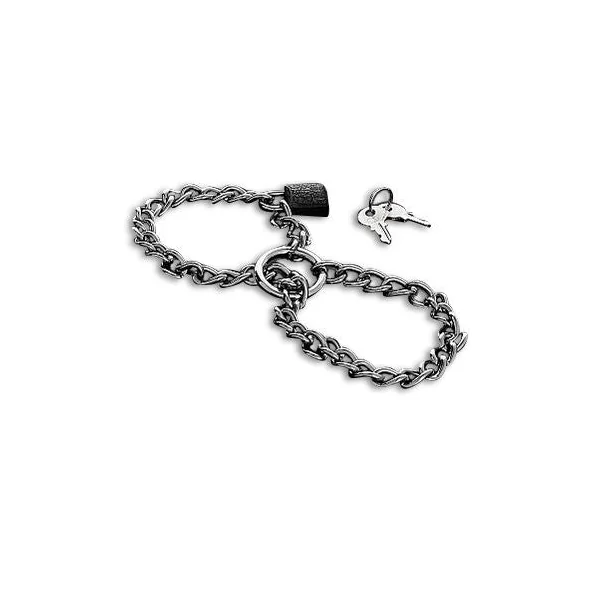 METAL HARD - HANDCUFFS WITH STAINLESS STEEL CHAIN.