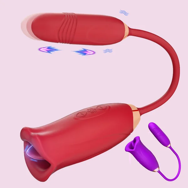 MR-G Rose Muncher Nibbler Tongue Licking Sucking & Dildo Vibrator