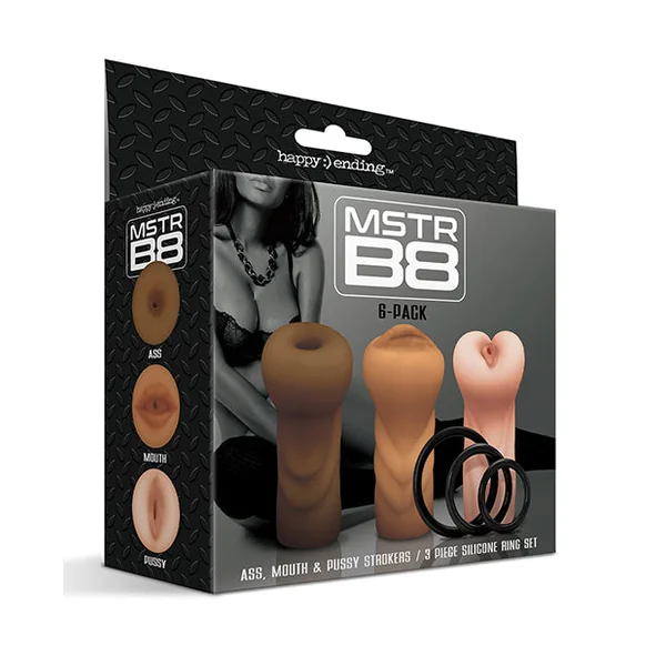 Mstr B8 Stroker Set W-c-rings - Assorted Pack Of 3