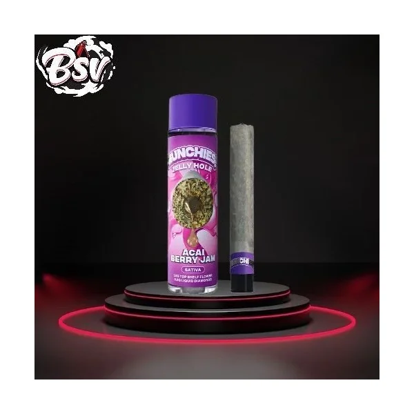 Munchies Jelly Hole Glass Tip 1.5g Pre-Roll Acai Berry Jam