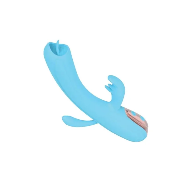 My Secret Fantasy Rechargeable Silicone Flickering Tongue Vibrator – Blue