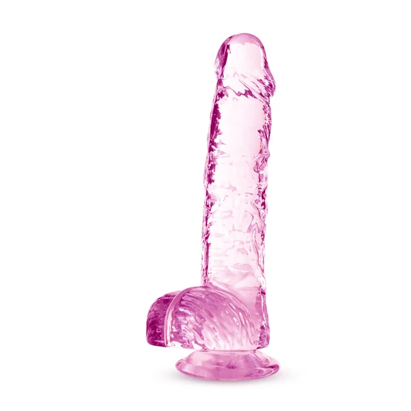 Naturally Yours - 6 Inch Crystalline Dildo - Rose