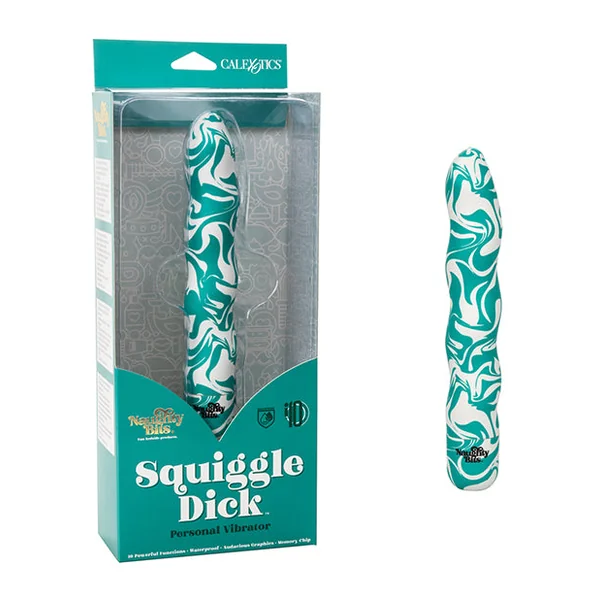 Naughty Bits Squiggle Dick Personal Vibrator - Turquoise