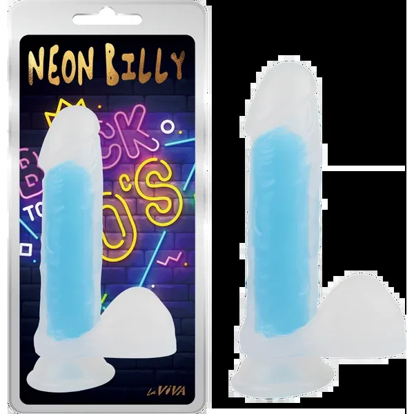 Neon Billy 7.6″ (Glow Blue) Plus Free Clean Vibe