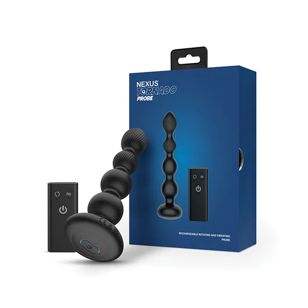 Nexus Torpedo Probe Rotating & Vibrating Butt Plug - Black