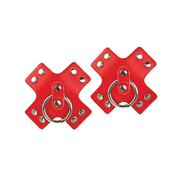 Nipplicious Seducer Leather Pasties W/ring